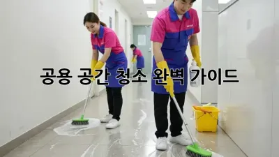 공용 공간 청소 완벽 가이드
